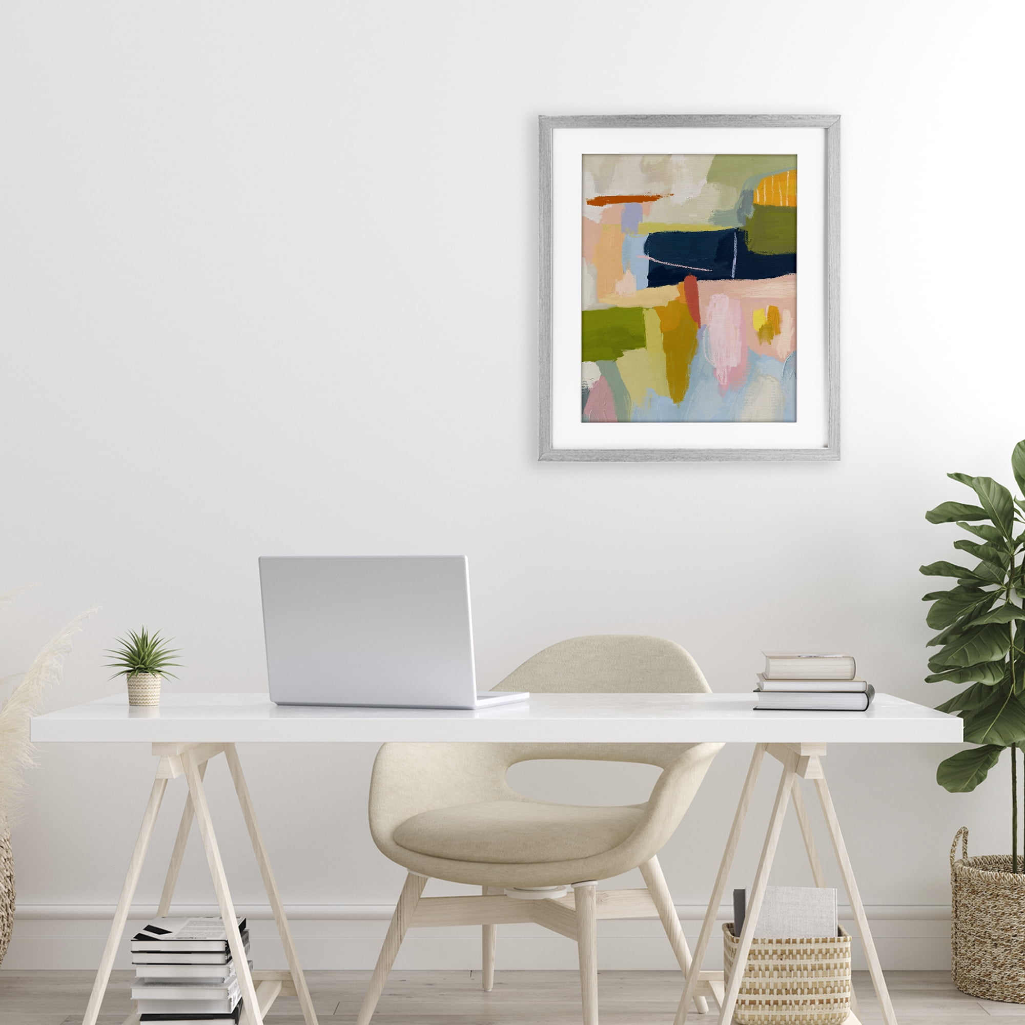 Stupell Industries Pastel Wonder Smattering Gray Framed Print Under Glass, design by Lisa Nohren