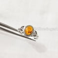 thumbnail image 4 of Natural Baltic Amber Ring, Baltic Amber Gemstone Ring, Tiny Bohemian Ring, 925 Sterling Silver, Designer Womens Ring, Christmas Thanksgiving, Handmade Statement Jewelry, Natural Amber, 4 of 8