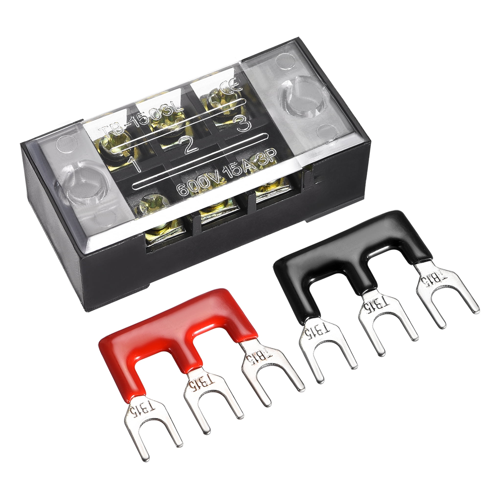 Barrier Terminal Block 600V 200A 3 Positions Double Rows Screw terminals 2 Pieces Barrier Terminal Block 600V 200A 3 Positions Double Rows Screw terminals 2 Pieces