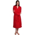 thumbnail image 1 of TowelSelections Women's Robe Soft Plush Fleece Hooded Spa Bathrobe Medium/Large Hibiscus, 1 of 6