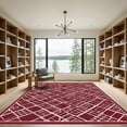 thumbnail image 2 of ODIKA 8'x10' Machine Washable Non-Slip Area Rug, Geometric Burgundy High Traffic Rug, Red, 1091591, 2 of 7