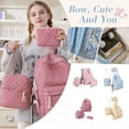 thumbnail image 4 of 3PCS Bow Print Backpack for Kids School Bookbag with Lunch Box Pencil Case Blue Backpacks Set for Elementary, 4 of 5
