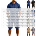 thumbnail image 3 of Stamzod Mens 2 Piece Short Set Casual Short Sleeve Track Suits Mens Hoodie Shorts Sweatsuit Set for Gym Running Workout, 3 of 9