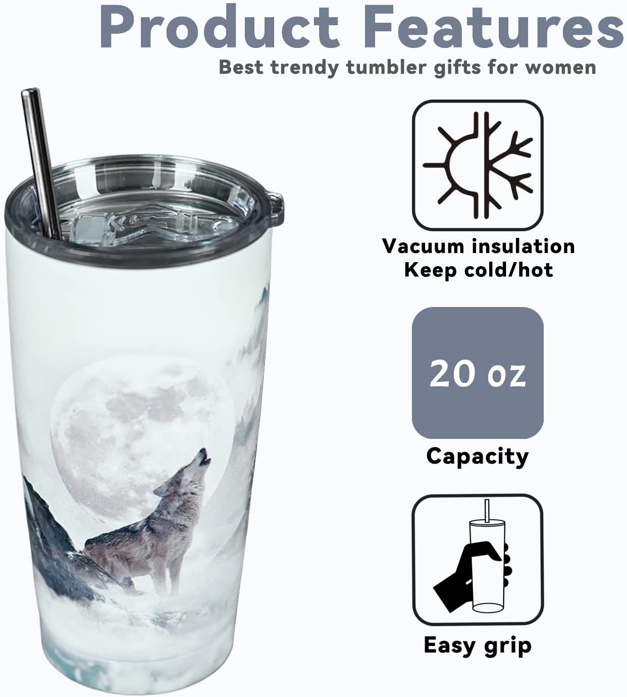 Work From Home Gifts For Women/Men, Vacuum Insulated Tumbler 20oz With Lid  and Straw, Unique Gifts F…See more Work From Home Gifts For Women/Men