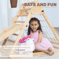 thumbnail image 4 of Triangle Climber with Ramp - Premium Wooden Climbing Triangle for Sliding and Climbing - 2 in 1 Stable Toddler Climber Structure - Indoor Kids Climbing Net Toys - Kids Climber - PYRAMIDA, 4 of 7