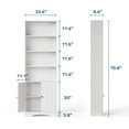 thumbnail image 5 of Asofer Bookshelves and Bookcases with Adjustable Shelves, Wall Shelf Organizer Display Stand for Home, Office, Study, 5 of 14
