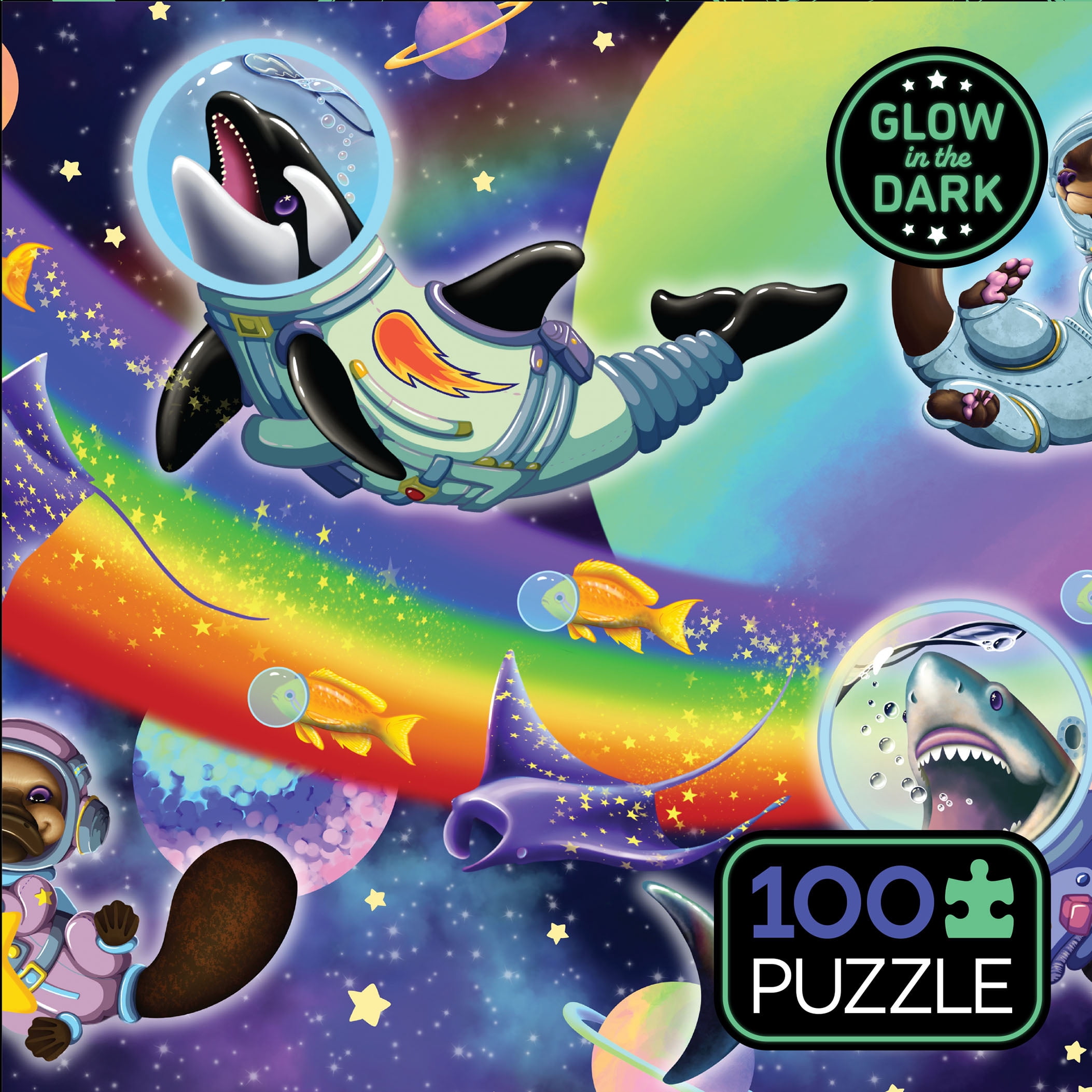 Ceaco Starry Safari Glow (Carla Morrow) 100 Piece Interlocking Jigsaw Puzzle