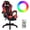 Red, variant on Xinwanna Gaming Chair with Bluetooth Speakers & LED Lights, Faux Leather Ergonomic Chair with Retractable Footrest, 360° Swivel Adjustable High Back Chair, 397lbs Weight Capacity for Gaming/Office