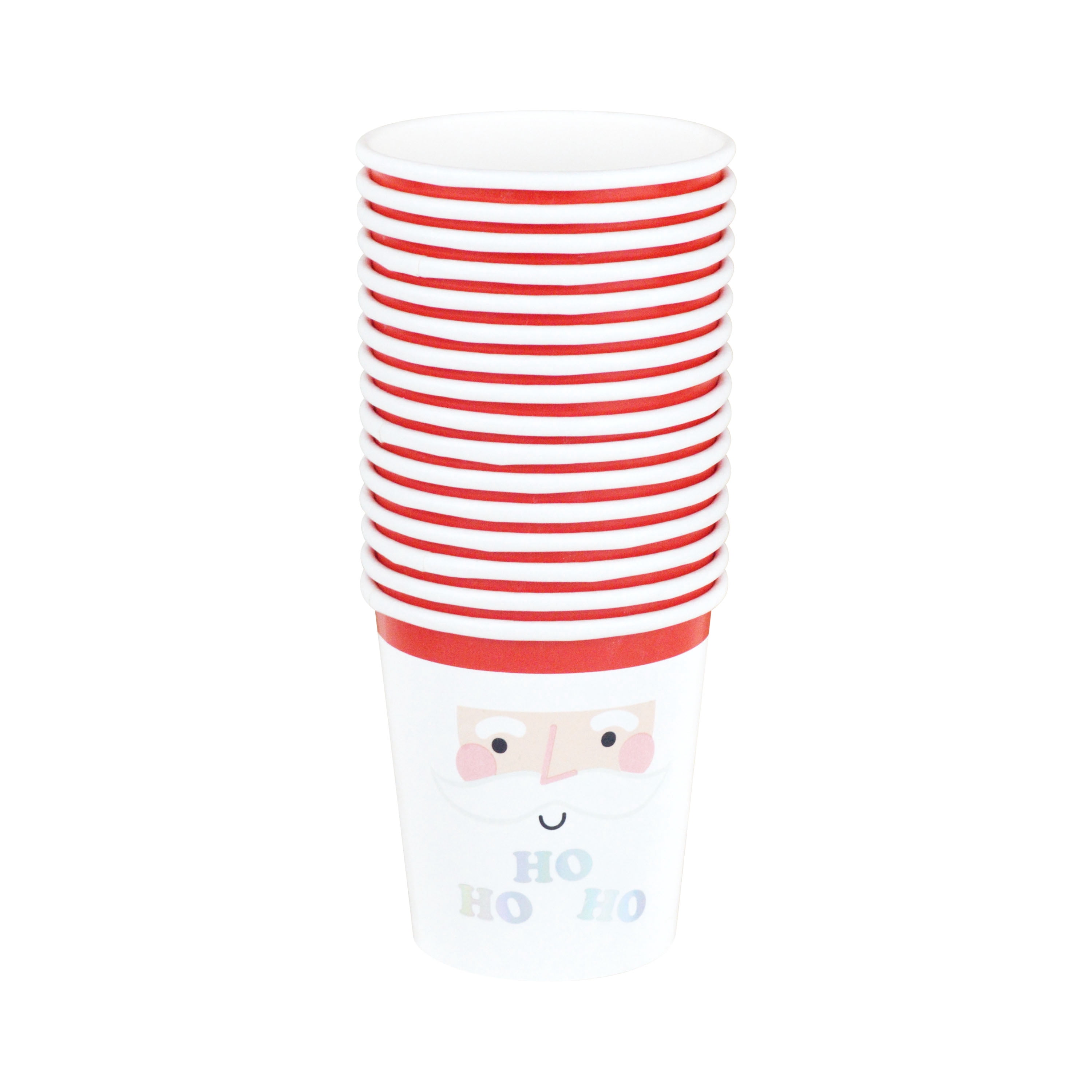 2.375 Dia (Top) x 2.4375 in H, 4 Ounce Capacity, 16 Count Multicolor Disposable Paper Mini Cup, Christmas, Paper Partyware, Holiday Time