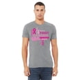 thumbnail image 2 of Love Faith Fight Breast Cancer Awareness Support Family Friends Run Walk Marathon Men's T-shirt, XL, Heather Gray, 2 of 5