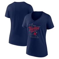 Women's Navy Minnesota Twins Hometown Pride V-Neck T-Shirt
