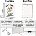 thumbnail image 2 of HFDF Funny Frog Mushroom Canvas Wall Art, Vtage Cute Frog Positive Quote Art Patgs Wall Decor Animal Lover Prts Picture for Livg Room Dg Room Kitchen Farmhouse Decor 12x16inch Framed, 2 of 6