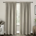 thumbnail image 4 of Exclusive Home Curtains Belgian Textured Linen Look Jacquard Sheer Rod Pocket Curtain Panel Pair, 54x84, Grey, 4 of 6