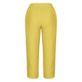 thumbnail image 5 of pstuiky Long Trousers for Women, Women Solid Color Mid Waist Loose Fit Stylish Oversized Full Trousers Wide Leg Pants Gift for Women Yellow XXXXXL, 5 of 5