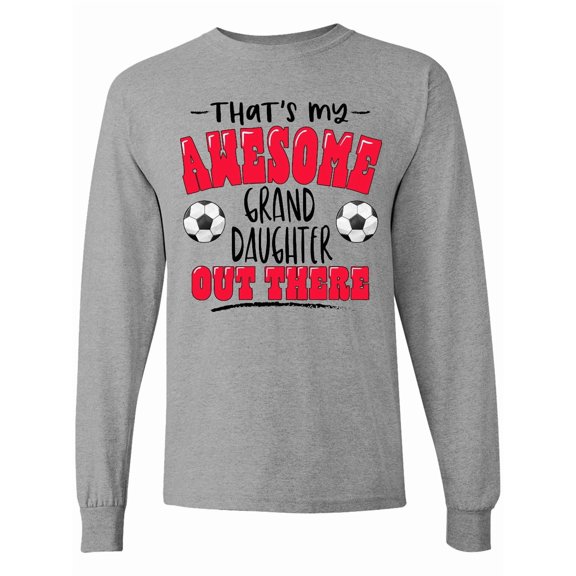 Inktastic That's My Awesome Granddaughter out There with Soccer Balls Long Sleeve T-Shirt