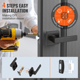 thumbnail image 4 of KFFKFF Passage Door Handle, 5 Pack Matte Black Door Lever, Left or Right Handing Reversible Lever Non-Locking, 45° Rotation to Open, Universal Square Interior, 4 of 9