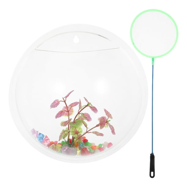 Maceta de pared de acrílico transparente para peces, maceta de pared para colgar en la pared, decoración para peceras