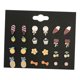 thumbnail image 5 of Bulk 12 Pairs Ear Stud Mixed Cartoon Earrings For Women Girl Jewelry Gift------Product code 60640, 5 of 5