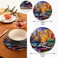 thumbnail image 3 of GZHJMY Picturesque Village Trivets Pot Holders Set of 2 Decoration Potholders Pure Cotton Thread Weave Trivets, Coasters, Placemats, Spoon Rest for Cooking for Kitchen Pans Bowl Teapot, 3 of 7