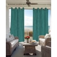 thumbnail image 6 of Vintage Green Blackout Curtains Light Blocking Print Window Curtains, Boho Minimalist Linen Texture Thermal Insulated Window Drapes for Living Room Kitchen Cafe (2 Panels, 84"W x 63"L), 6 of 8