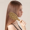 thumbnail image 2 of Golden Christmas Snowflake Pattern Hair Brush,Girls Detangling Hair Brush,Glide Through Tangles with Ease for Wet & Dry Hair,8.8"X2.8", 2 of 7
