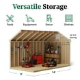 thumbnail image 5 of Little Cottage Co. 8x14 Colonial Pinehurst Shed with Operable Window and Floor, Outdoor Wood Storage Do-It-Yourself Precut Kit, 5 of 14