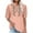 Pink, variant on GERsome Womens Short Sleeve Cotton Linen Shirt Blouse Loose Fit Casual V-Neck Basic Tunic Tee Shirts Tops Blouse
