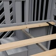 thumbnail image 5 of Max & Lily Solid Wood Twin over Twin Low Bunk Bed for Kids with Staircase, Grey, 5 of 12