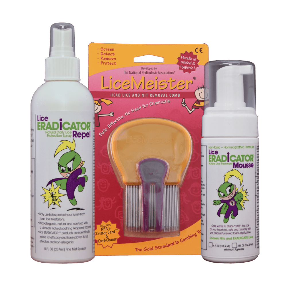 Lice ERADICATOR MOUSSE Treatment, Repellent Protection Spray, and
