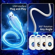 HD Smart Dynamic 5D Holographic Night Light Projector,Plug and Play HD 2-in-1 Galaxy Star Projector,360 Rotating, USB Powered,with 24 Films