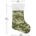 thumbnail image 2 of Coolnut 17.7 Inch Christmas Stockings, 1 PCS Green Military Camouflage Presonalized Large Stocking Sock for Family Holiday Xmas Party Decorations, 2 of 7
