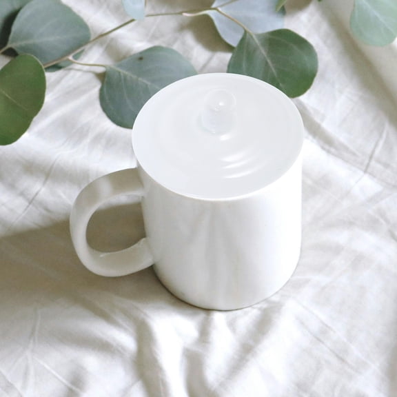 GOOHOCHY Replacement Lid For Ceramic Mugs Universal Teacup Cover Reusable Coffee Cup Lid Tea Bowl Lid For Hot Drinks Home And Office