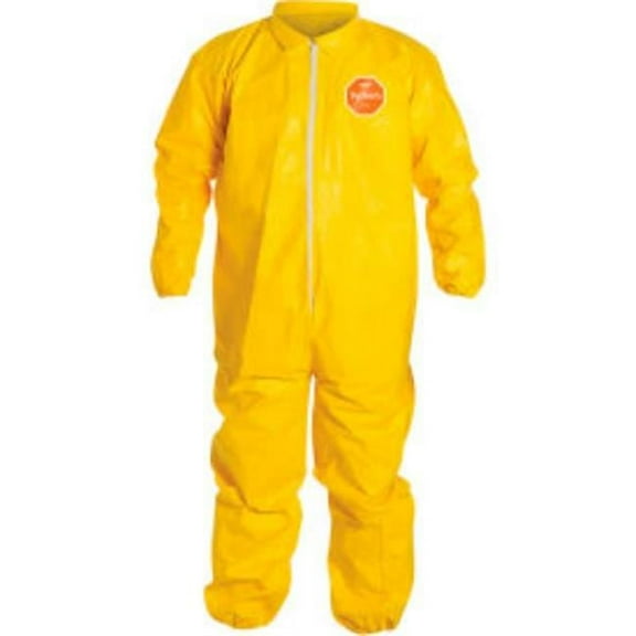 Dupont Coveralls,4XL,Ylw,Tychem 2000,PK12 QC125BYL4X001200