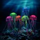 thumbnail image 1 of 12 piezas de decoración de medusas brillantes medusas flotantes artificiales para pecera de acuario JFHHH pequeña, 1 of 5