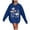 Blue, variant on Boho Flower Sweatshirt Unisex Sweater Women Floral Minimalist Sweater Flower Print Sweatshirt Woman Oversized Flower Shirt Crop Sweater Womens