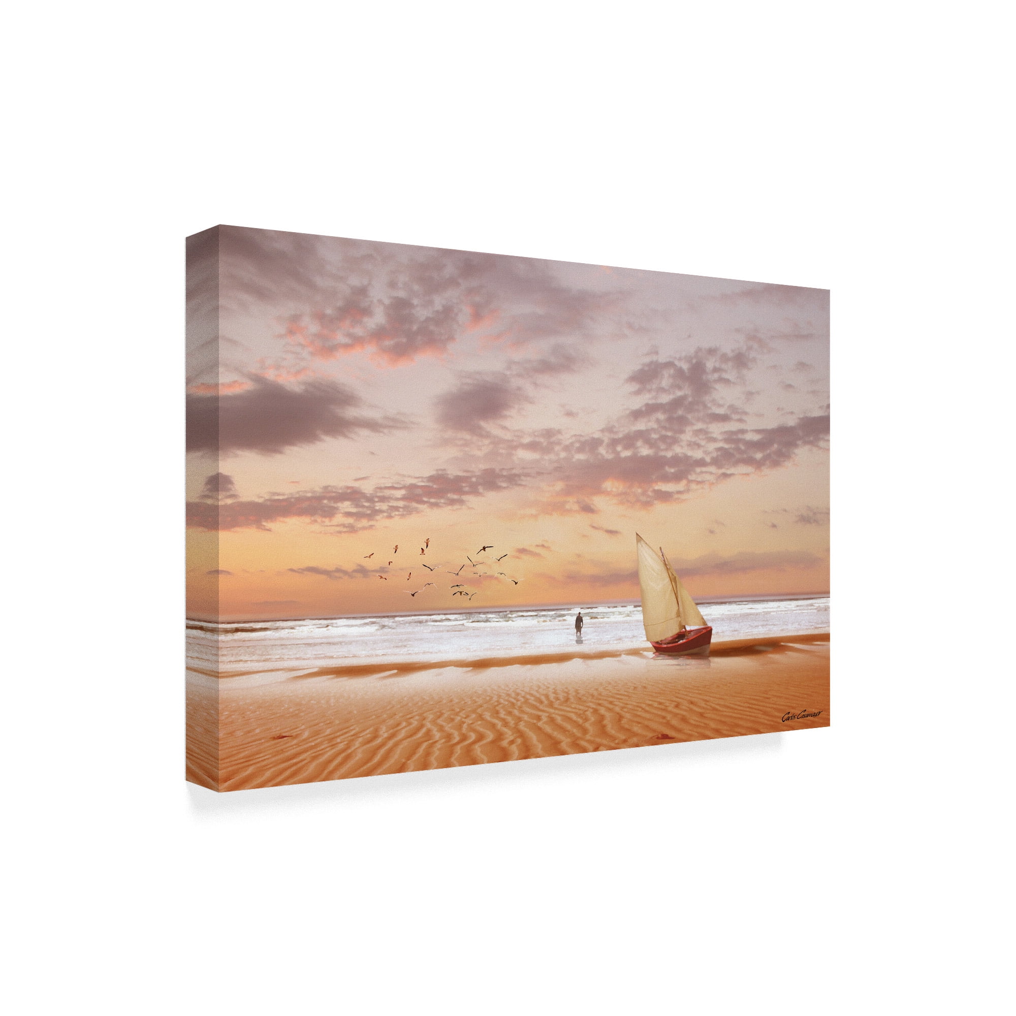 Trademark Fine Art 'Soft Sunrise On The Beach 6' Canvas Art by Carlos Casamayor