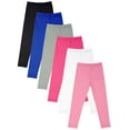 thumbnail image 4 of 4-12T Toddler Girls Leggings Little/Big Kids Solid Ankle Length Stretchy Footless Pants, 4 of 4