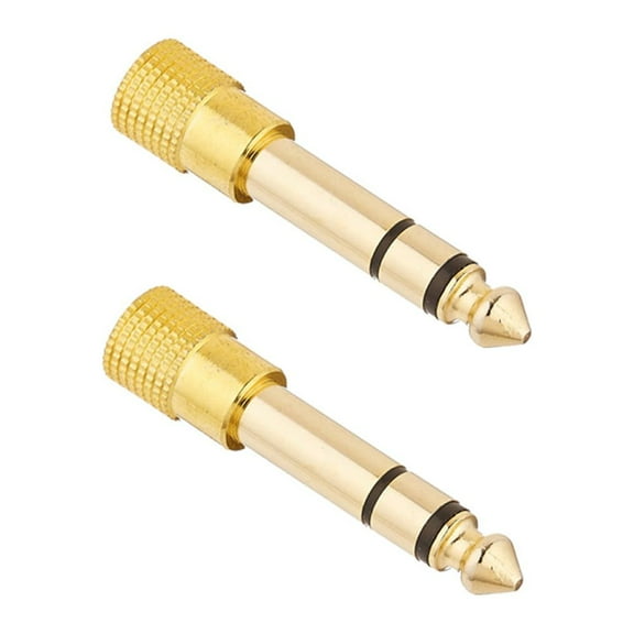 ChromaCast 3.5mm (Female) Stereo Plug to 1/4-Inch (Male) Stereo Jack Adapter, Pack of 2