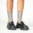 thumbnail image 4 of Kdxio Famous Places Print Children's Socks for Daily Wear and Sports Use Colorblock Mid-Calf Design Breathable Material, 4 of 5