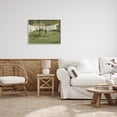 thumbnail image 2 of Soothing Yard Clothesline Scene Landscape Painting Gray Framed Art Print Wall Art, 2 of 7