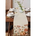 thumbnail image 4 of Pink Orange Pumpkin Fall Table Runner 72 Inches, Flower Thanksgiving Botanical Rustic Bed Runner Dresser Scarves Tabletop for Indoor Outdoor Parties/Ceremony/Banquet, 14" x 72", 4 of 8