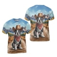 thumbnail image 3 of Welcome Fall Western Cowboy Boston Terrier Enjoys Majestic Autumn All Over Print 3D Shirt Unisex Merch Gentleman Dog Lover Gifts - 01007, 3 of 6