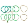 thumbnail image 2 of Zoyueyie 10pcs Holiday Party Bracelet St Patrick's Day Jewelry Women Beaded Bracelet for Festival, 2 of 11