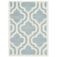 thumbnail image 2 of SAFAVIEH Chatham Henry Geometric Quatrefoil Wool Area Rug, Blue/Ivory, 5' x 5' Square, 2 of 10