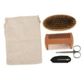 thumbnail image 2 of Kit De Cuidado De Barba, Kit De Mantenimiento De Barba Para Hombres Cómoda Bolsa De Almacenamiento De Lino De Algodón Tamaño De Viaje Tijeras Para Cepillo De Bigote Para Uso, 2 of 7