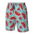 thumbnail image 6 of Uemuo Watermelon Pattern Men's Swim Trunks Hawaiian Beach Bathing Suit Swimsuits Beach Quick-Dry Shorts with Pockets-Medium, 6 of 9