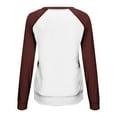 thumbnail image 5 of UAMVSH Women Casual Long Sleeve Sweatshirts Cute Valentine's Day Heart Graphic Pullover Tops Fashionable Color Block Fall Outfits(XX-Large,Coffee), 5 of 5