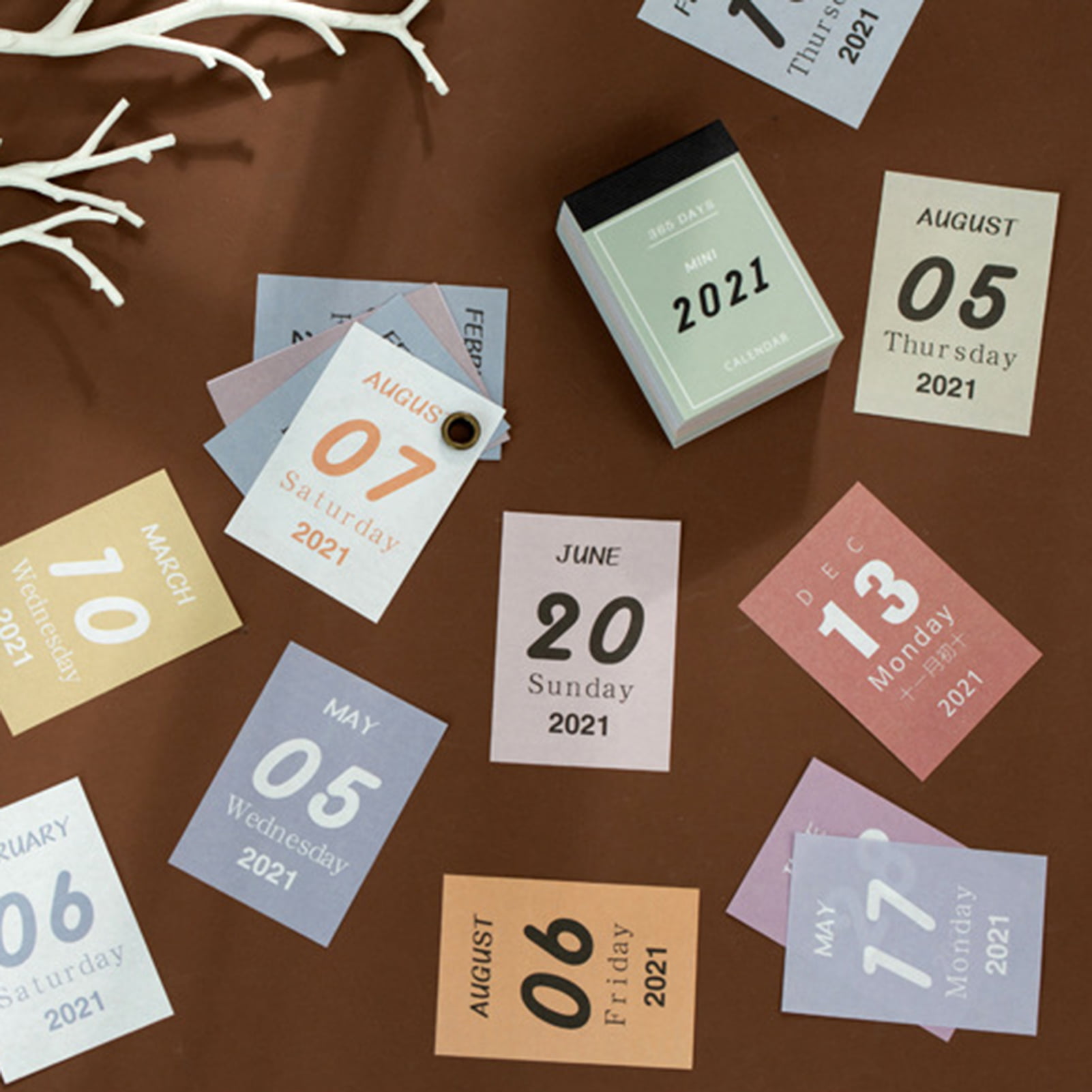 2021 Adorable Mini Annual Paper Calendar Memo Daily Scheduler Agenda Planner 