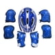thumbnail image 1 of Juego de 7 piezas de protección para casco de bicicleta para niños, coderas, rodilleras, equipo de patinaje, casco de monopatín para montar en Azul profundo, 1 of 8