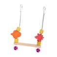 thumbnail image 1 of Colorful Parrot Swing Perch,Wood Bird Perch Colorful Bird Cage Toy Parrot Swing Stand Reliable and Durable, 1 of 14